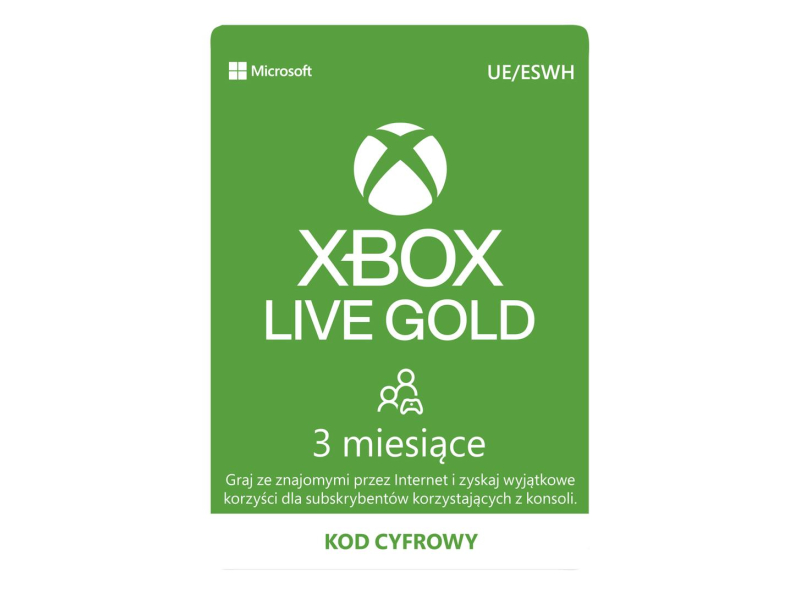 Microsoft Xbox Live GOLD 3 miesiące ESD
